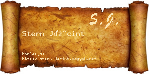 Stern Jácint névjegykártya